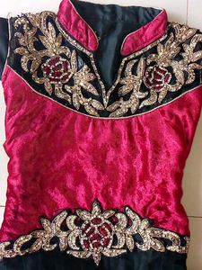 Pink And Black Gown22