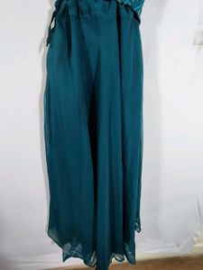 Turquoise Blue Top And Palazzo (Women&#39;s)