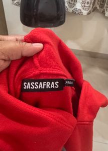 Red Crop Hoodie