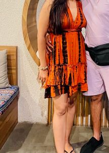 Chic Orange Mini Dress