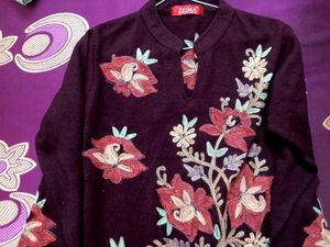 Embroidered  Woollen Kurta