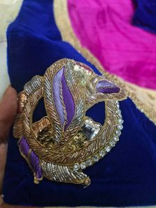 Velvet full  border an  blouse