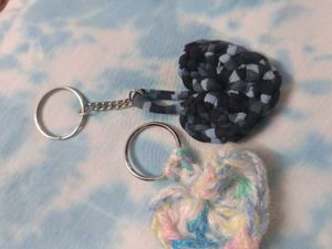 Crochet Heart Keychain Combo