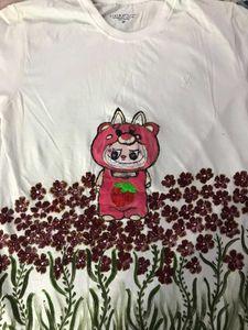 Hand Painted Labubu Long Sleeve Tee