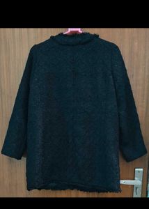 ANN TAYLOR Black Tweed Blazer