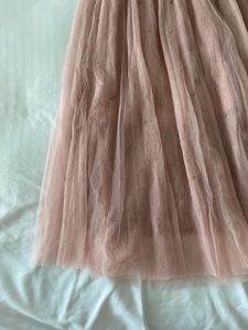 Blush Tulle Skirt with Pearls