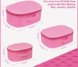 Daisy Cosmetic Organizer Set - 3 Piece