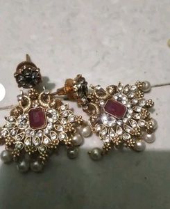 Elegant Gold-Plated Indian Jewelry Set