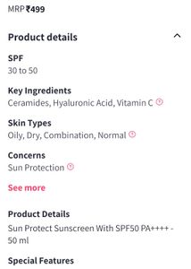 Skenzi Sunscreen SPF 50