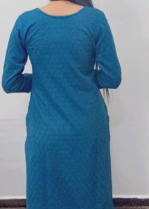 Blue Chikankari Kurti