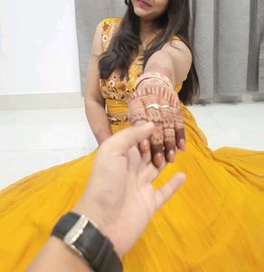 Vibrant Yellow Lehenga with Cape Jacket