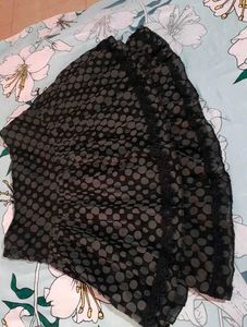 Kawai Black Ruffle Skirt With Lace