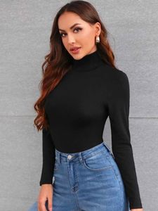 Black Turtleneck Long Sleeve Top
