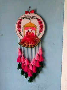 Wedding Anniversary Embroidery Hoop With Tassels