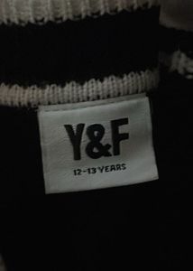 Black Knit Vest with White Trim