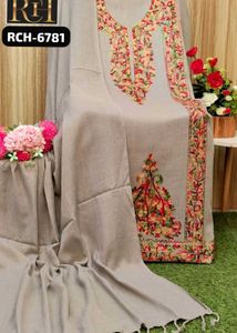 New Standard Wollen Kashmiri Dress full Embroidery