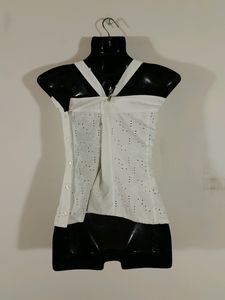White Embroidered Tank Top (Women&#39;s)