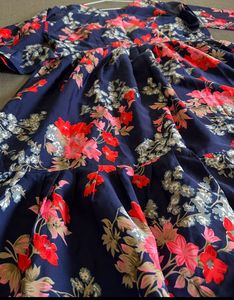 Floral Navy Blue Dress