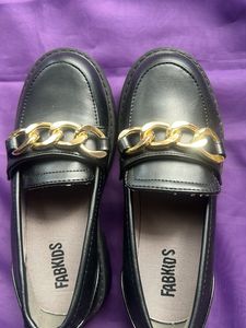 FABKIDS Black Loafers