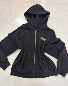 H&M oversize unisex Black Zip-Up Hoodie🥰