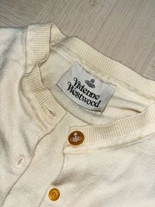 Elegant Cream Button-Down Knit Cardigan