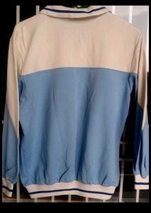 👚👕White Blue Color Block Polo