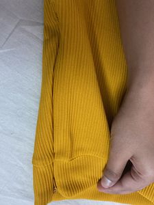 Stylish Cutout Mustard New Top