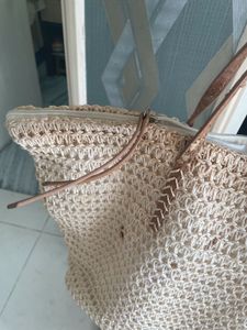 Woven Straw Tote Bag