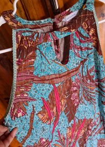 Tropical Print Maxi Dress