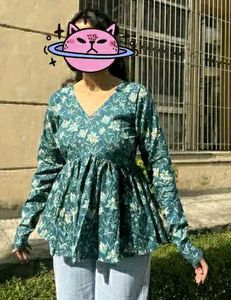 Floral Print Peplum Top