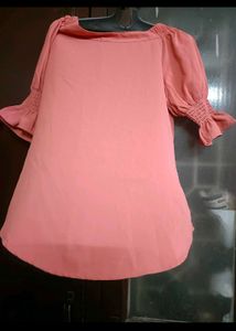 Peach Off-Shoulder Party top in xl size