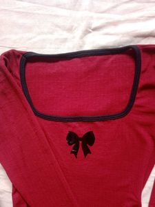 Burgundy Ribbed Top