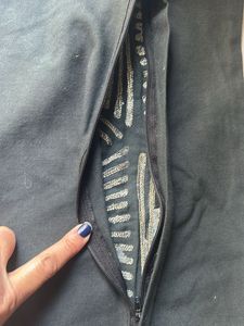 45x45cm  Black Cotton GoldenZari Embroidered Cover
