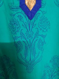 Libas Elegant Sea Green Printed Kurta