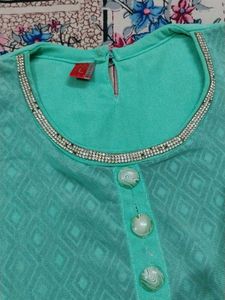 Girls Mint Green Sleeveless Top