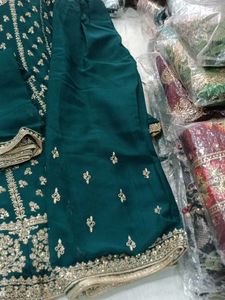 Green Embroidered Kurta Set