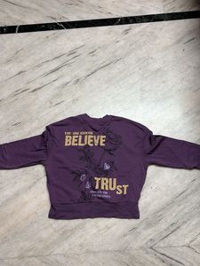 Purple &#39;Believe&#39; Sweatshirt