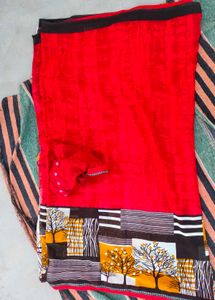 Red Saree With Blouse