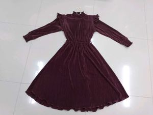 Elegant Pleated Midi Dress🎀🤌