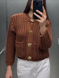 ZARA Brown Knit Cardigan