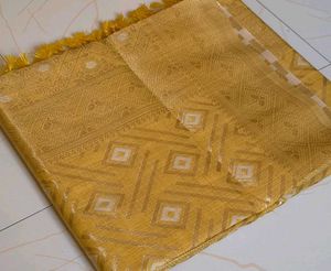 Yellow Banarasi Silk Saree