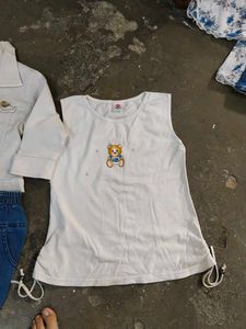 Cute Girl's White Top