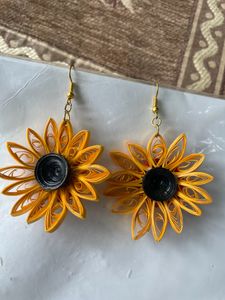 Sunflower Quilling Jewellery Set