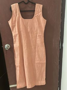 Peach Embroidered Kurta