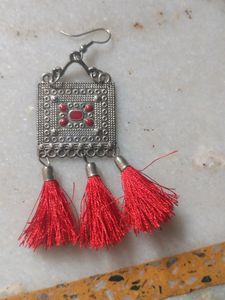 Choker Red Colour With Earrings