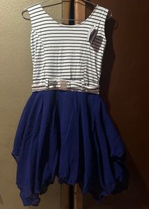 Striped & Blue Dress