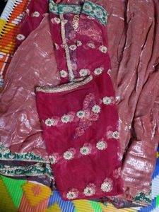 Green Embroidery Half Saree