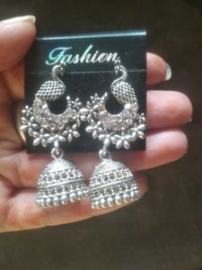Peacock Jhumka Earrings