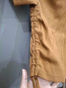 Zara Brown Ribbed Top