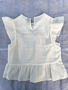 Brand new H&amp;M white Ruffled Sleeveless Top